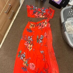 Lulus maxi skirt set